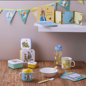 Some of the Peter Rabbit products that were promoted by Paperchase over Easter.