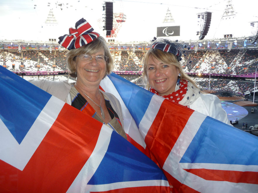 Lynn with PG’s Jakki Brown at the London Olympics in 2012.
