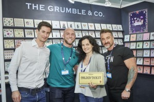 (Far left and right) Postmark’s Mark and Leona Janson-Smith were delighted to spend their Golden Ticket with The Grumble Company.
