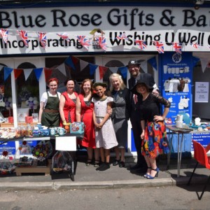 Blue Rose Gifts & Balloons all decked out for 1940s Day last year.