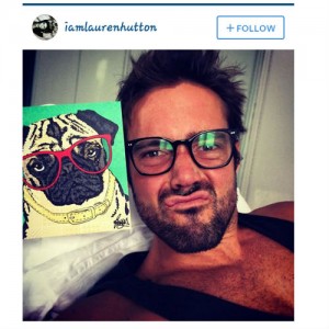 Spencer Matthews and his card I did for his dog!