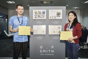 Joe Cox and Xian Lin, winners of the On the Cards competition