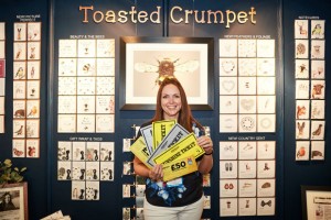Jo Clarke from Toasted Crumpet with her stash of special tickets