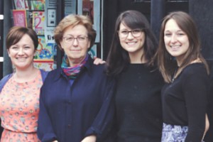 Liz Killick (2nd from left) and the Calladoodles team