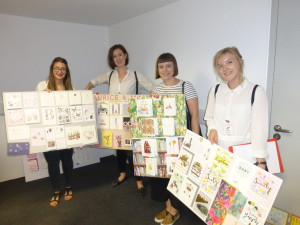 The Paperchase gang consider some of the entries in The Lynn Tait Most Promising Young Designer Award category.