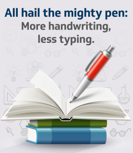Above: Hail the mighty pen!