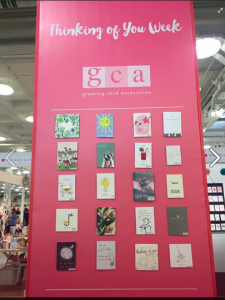 The GCA’s Thinking of You Week display of exhibitors’ cards at this week’s Top Drawer exhibition