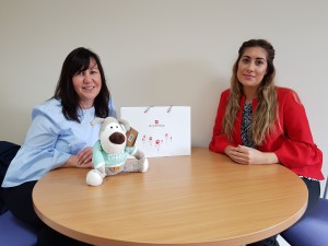 UKG’s trade marketing manager Jill Alexander (left) and colleague Gabriella Peace, communications manager with one of the goody bags that is going out to independent retailers.