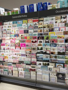 All the new cards in Waitrose are pre-priced on the rear.