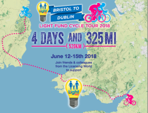 Next year sees The Light Fund taken on his most ambitious fundraising event ever – a 325 mile cycle challenge.