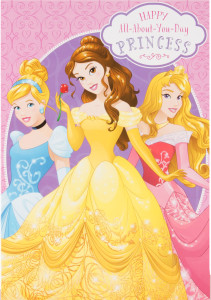 One of the many Hallmark Disney Princess card designs.