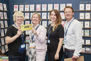 Sally Matson (second left) at PG Live at where she spent her Greats voucher with Stop the Clock Designs.