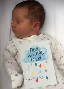 Paper Salad has its own model for its new Milestone Baby Cards Set, Ben Williams, who was born on October 17, weighing 8lb14 oz to the publisher’s co-founder Claire Williams.