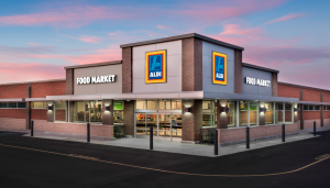 Aldi is highlighted for giving 15% on the sale of its charity pack.