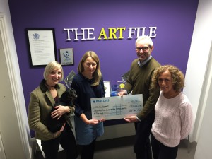 Charity CLIC Sargent is delighted to have received almost £128,000 from The Art File through the sales of Christmas cards over the last few years with the publisher’s founders’ Ged and Karen Mace having recently handed over £22,000 to the charity.