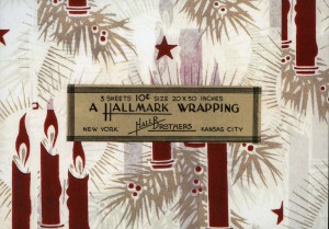 One of Hallmark’s original tissue paper designs from a century ago.