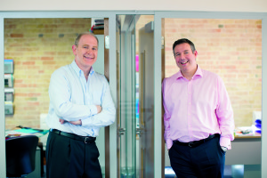 IG Design Group’s ceo Paul Fineman (left) and finance director Anthony Lawrinson.