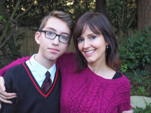 Tessa Harbinson, founder of Tess Cards, with her son Charlie.