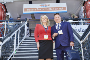 Card Factory’s ceo Karen Hubbard with Stuart at this year’s PG Live.
