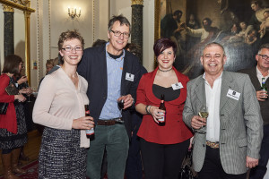 Miles Robinson (second right) with his business partner Nigel Williamson and Really Good’s Lisa Shoesmith (far left) and colleague Lisa Bell at The Calies awards at the end of November.