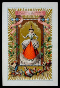 A rare card depicting Mother Christmas.