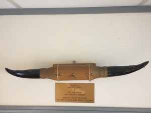 The bull horns that Elvis’ manager Colonel Parker presented to Laurence Prince as a gift for his wife Josephine.