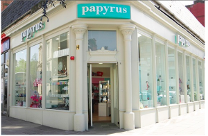 Glasgow landmark card retailer, Papyrus did well with its Christmas card sales.