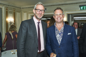 JLP’s Dan Cooper (right) with The Art File’s md Ged Mace at last July’s Retas awards event.