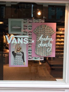 Kendra Dandy collection in the Vans store.