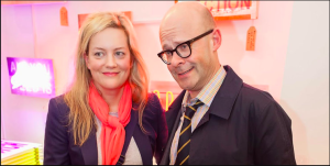 Magda Archer with her husband, comedian Harry Hill.
