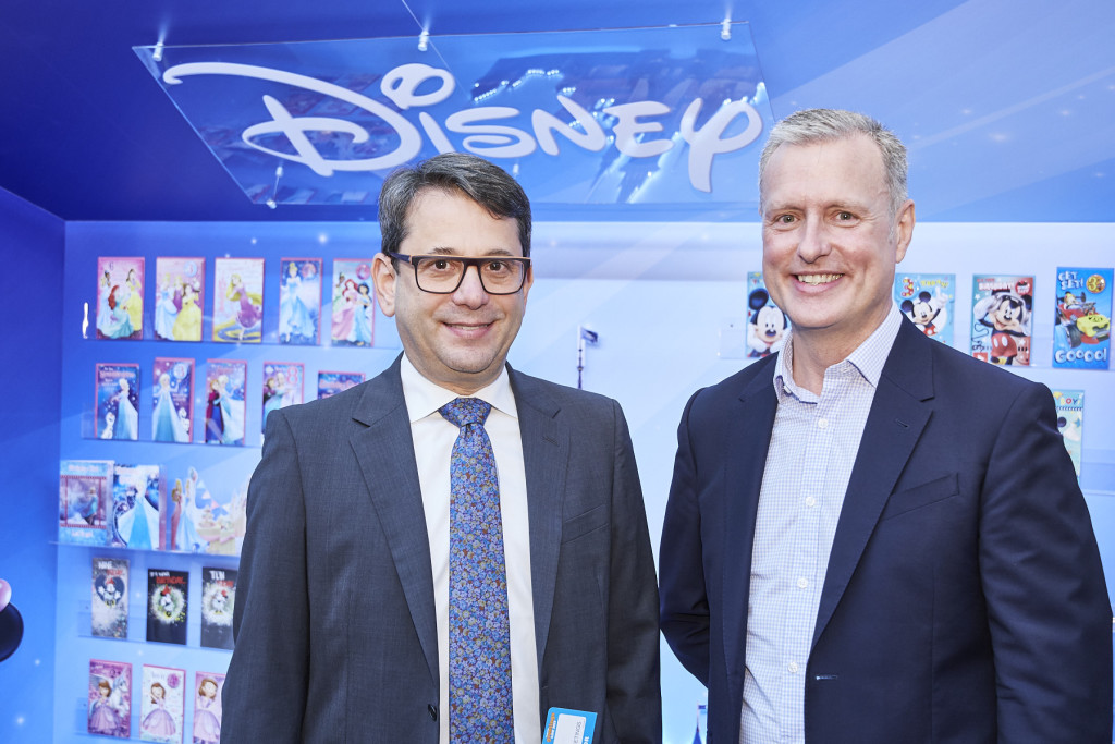 James Conn (left) with Jeff Weiss (left) who heads up American Greetings with his brother Zev was over in the UK to make the announcement. 