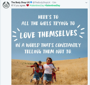 The Body Shop gets in on the act on Twitter.
