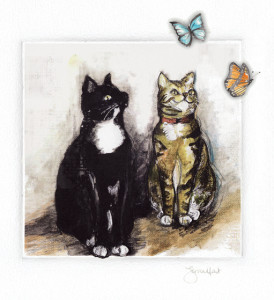 Cat duo, George and Brubeck from Hart Deco.