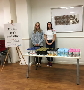 Rachel Wood and Liz Ramsden (both from UKG’s private label team) sold reusable thermos cups at the Yorkshire publisher’s premises last Friday as part of its #plasticfreefriday campaign.