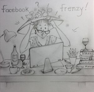 A drawing by Berni depicting her outrage.