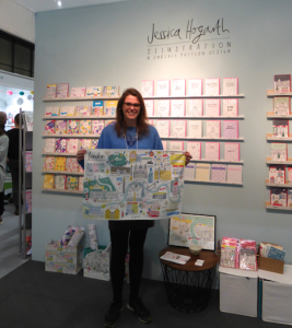 Jessica on her stand at Spring Fair where the new livery was first showcased.