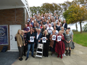 Last year’s Day Two Seminar attendees, which included a talk by John Procter, co-owner of Scribbler (pictured centre front with his wife and business partner Jennie).