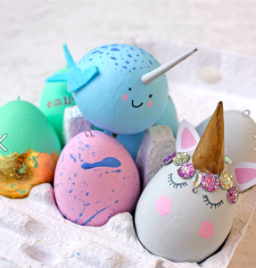 Paperchase actively encouraged the craft side of Easter with products for sale as well as online projects, such as how to make an Easter egg narwhal!