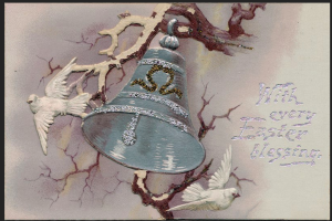 One of the early Easter cards, from the 1880s which Royal Mail features on its website (c: The David Pearson Collection. Mary Evans Picture Gallery).