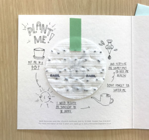 The Herby Friends cards come with a seed disc complete with sowing instructions.