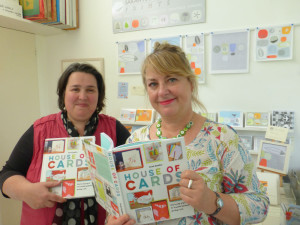 Sarah Hamilton (left) with PG’s Jakki Brown with the House of Cards book of which Sarah is the author and for which Jakki wrote the introduction.