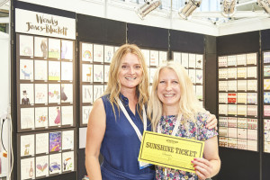 Cardies’ Jo Sorrell (right) with Wendy Jones-Blackett on the publisher’s stand at the show.