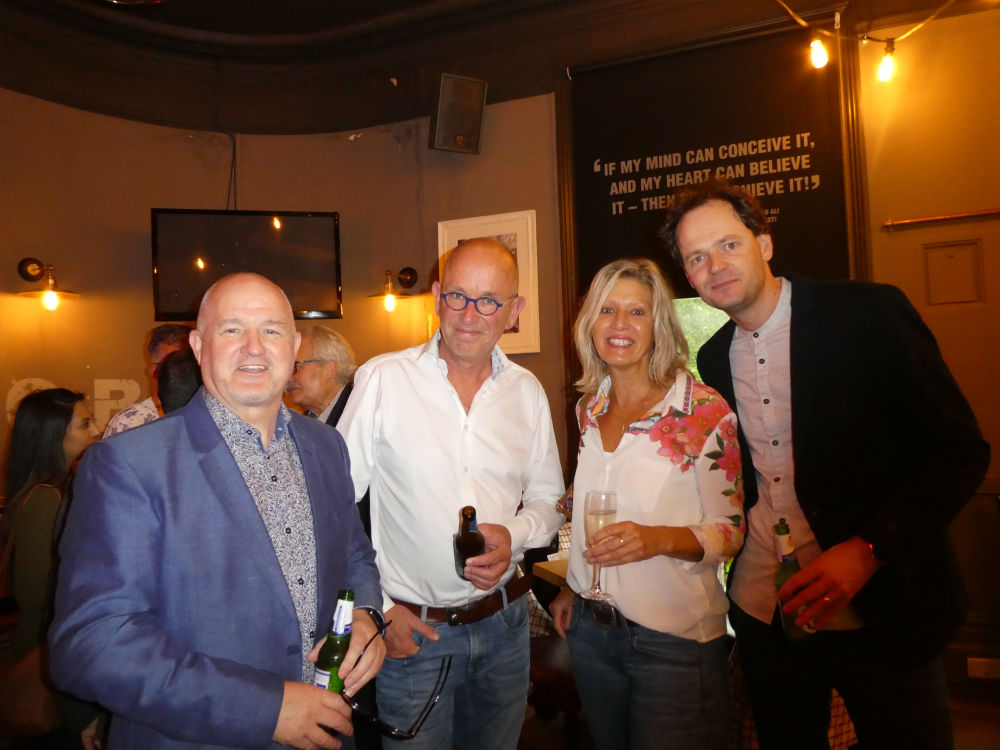 Artige’s Ton Hollander (second left) with his wife Dorothe and colleague Robert Aaftink (far right) with Emotional Rescue’s Martin Nevin.