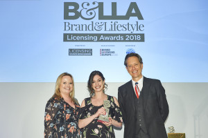Sara Miller collected the trophy from Mandy Cluskey, group commercial director of Spring and Autumn Fairs, sponsor of the category at the B&LLAs awards event that was hosted by Richard E Grant.