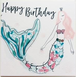 A mermaid on a Paintbox design from Katie Phythian.