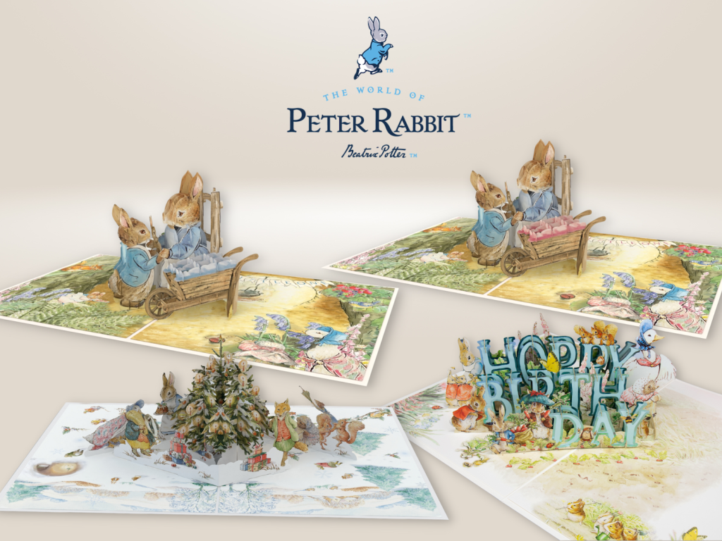 Above: Cardology’s Peter Rabbit collection is a Branded Gift finalist