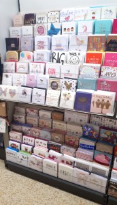 Some of the unwrapped cards in one of Sainsbury’s stores in the trial.