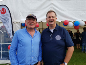 Windles’ md Bruce Podmore (left) with Paul Woodmansterne, md of Woodmansterne at last year’s Wayzgoose.