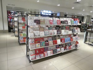 Above: The Christmas card singles display in the main greeting card department in John Lewis’ Oxford Street store. 