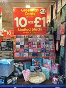 Above: One of The Works' greeting card promotions.